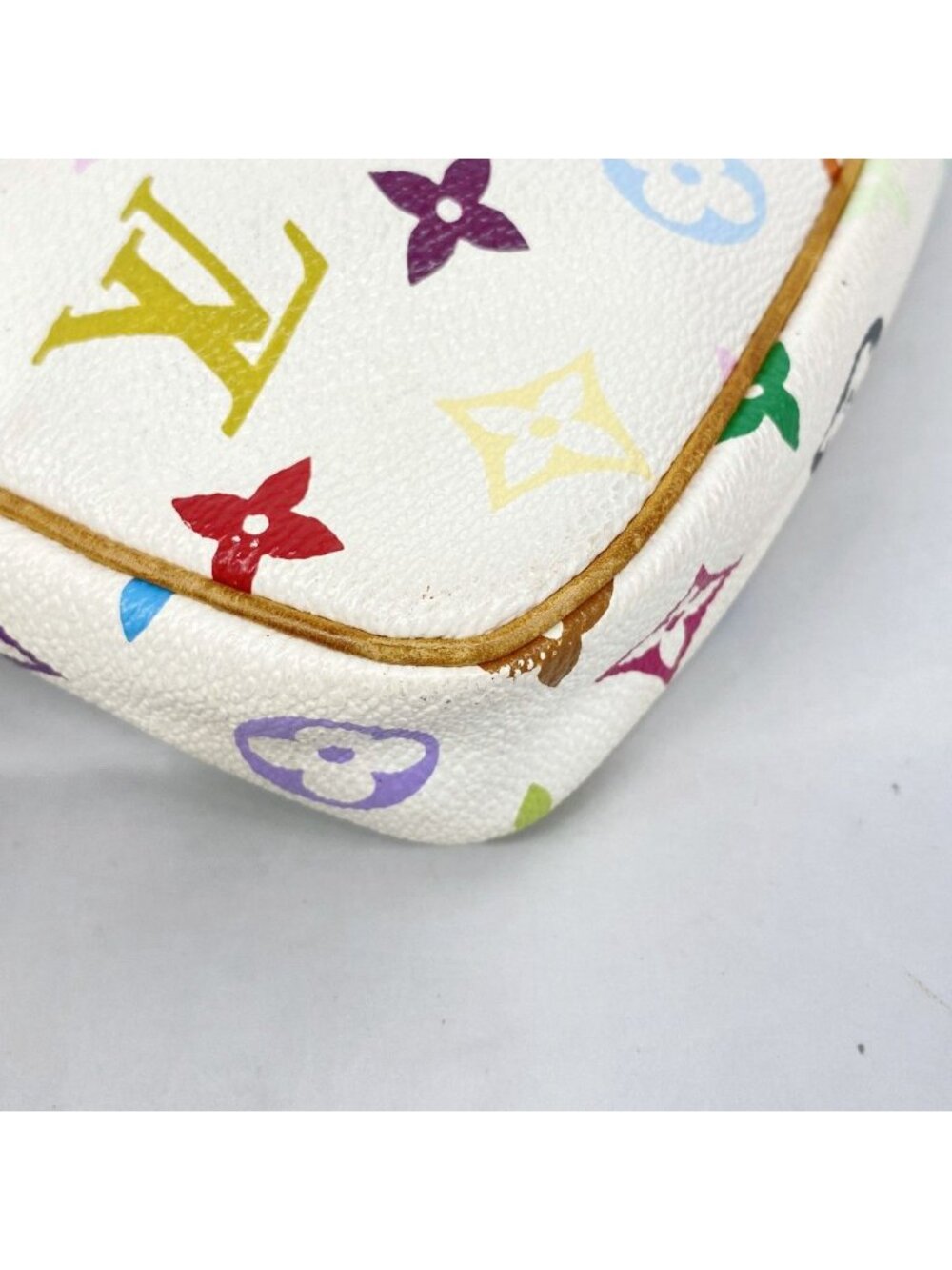 Louis Vuitton Pouch Monogram Multicolor Pochette Blanc - Picture 8 of 10